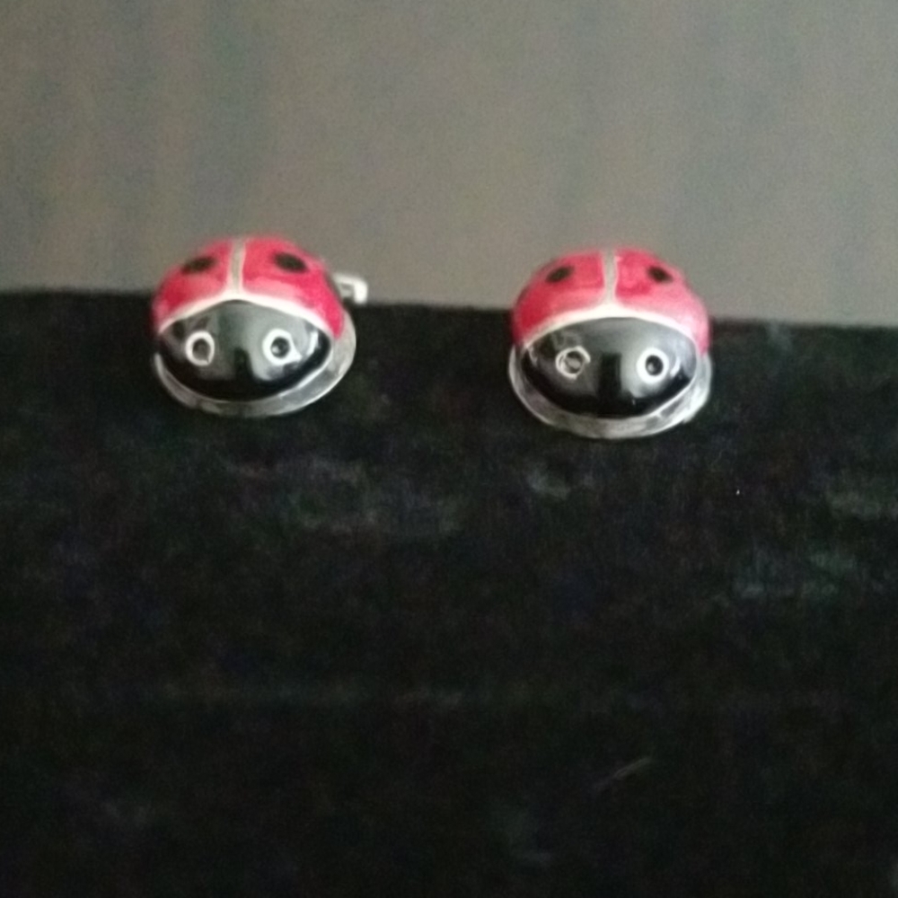 Clip On, Ladybug Earrings